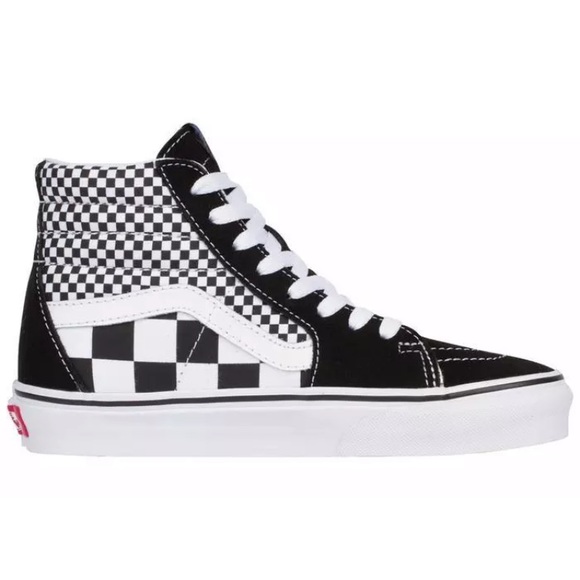 Vans sk8-hi mix checker black white sneaker shoes - Picture 3 of 5